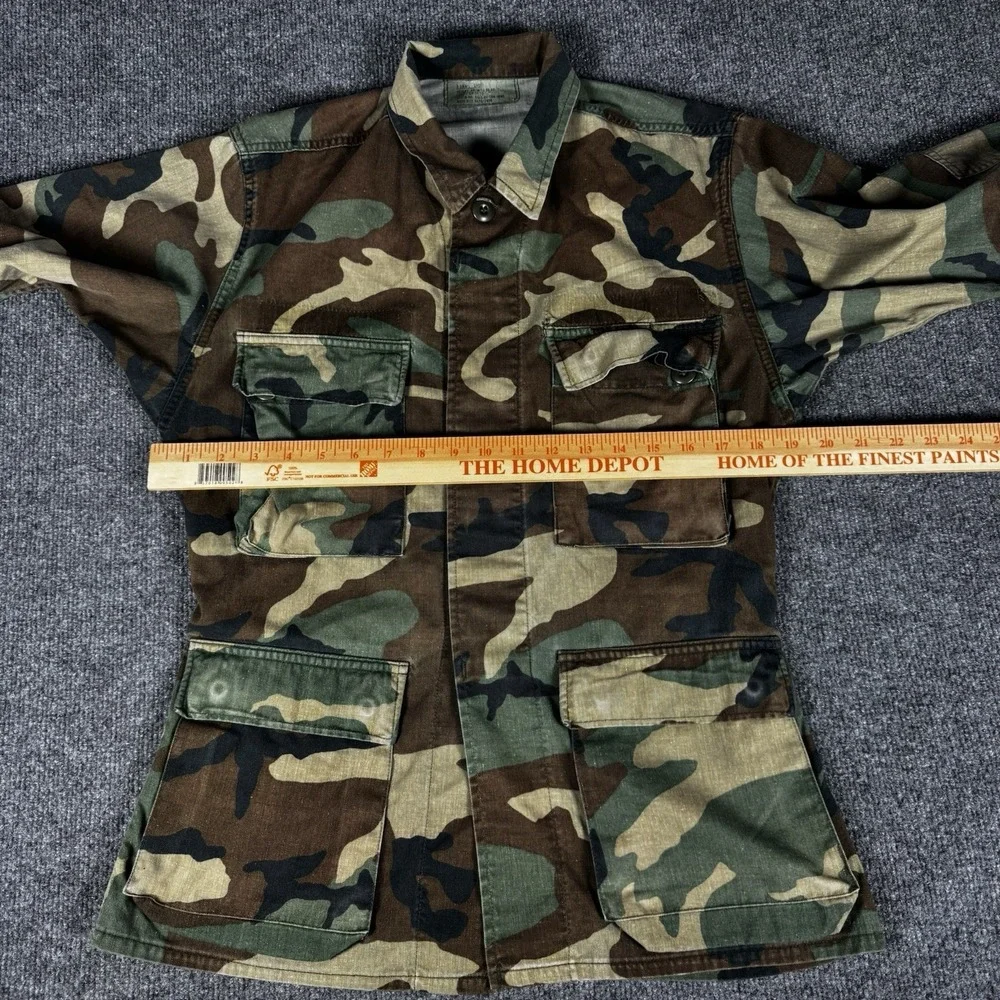 Vintage US Military Marine Corps Woodland Camo BDU Shirt‎ X-Small Regular Coat